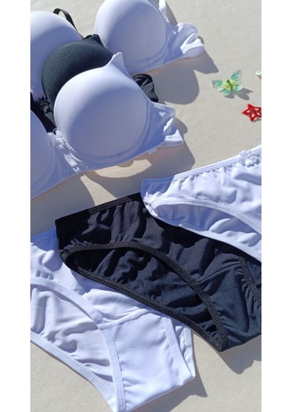 Push Up Dolgulu Micro 3'lü Sütyen ve Külot Iç Çamaşır Takımı fiyatları
