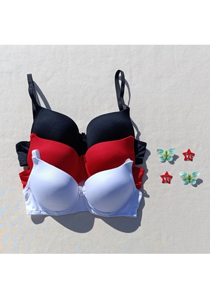 3'lü Ekonomik Paket Push Up Dolgulu Destekli Micro Sütyen fiyatları