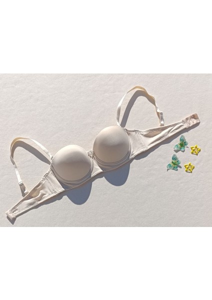 Çıkarılabilir Askılı Straplez Push Up Dolgulu Destekli Sütyen