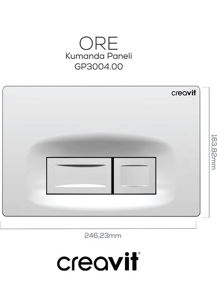 Ore Parlak Krom Kaplama Kumanda Paneli