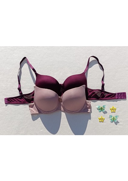 2'li Ekonomik Paket Fitilli Push Up Dolgulu Destekli Sütyen