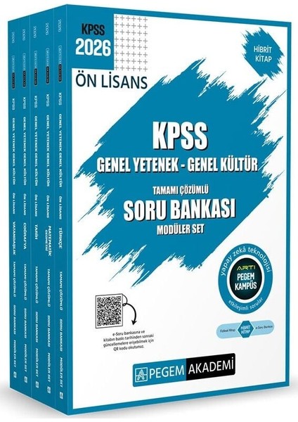 Pegem 2026 Kpss Ön Lisans Soru Bankası Çözümlü Modüler Set Pegem Akademi Yayınları