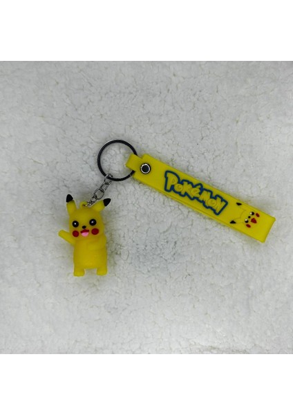 3D Silikon Pikachu Anahtarlık