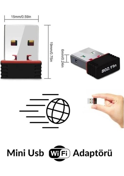 USB Wifi Adaptörü Kablosuz Wifi Internet Alıcı Ağ Kartı Masaüstü Bilgisayar Pc 300 Mbps 802.11N modelleri