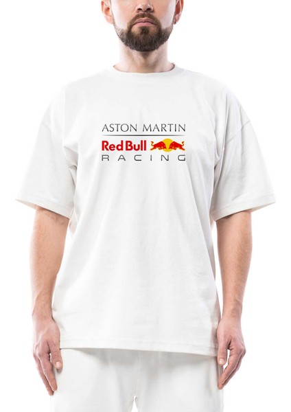 Aston Martin Redbull Racing Oversize Beyaz Tişört