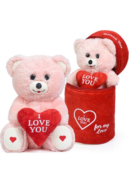 Peluş Çanta Içerisinde Sevgiliye Özel Kalpli (I Love You) Yazılı Sevimli Peluş