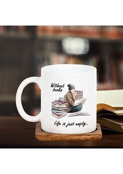 Kişiye Özel Kitap Okuyan Erkek Tasarımlı Kupa
