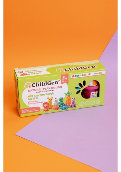 Doğal Oyun Hamuru - Mini-Cup- 8\'li Set (8X65GR) modelleri