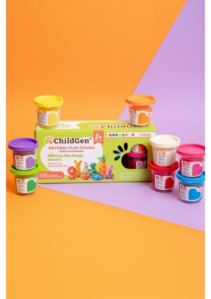 Doğal Oyun Hamuru - Mini-Cup- 8\'li Set (8X65GR) fırsatları