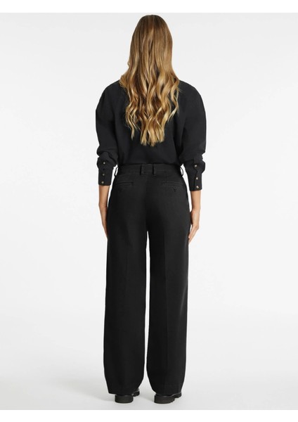 Guess Kadın Siyah Bol Paça Pantolon fırsatları