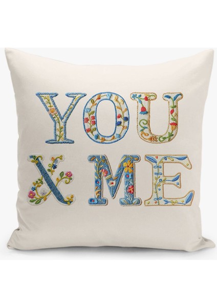 4 Lü Çift Taraflı Dijital Baskı Kırlent Kılıfı Nakış Desenli fiyatları