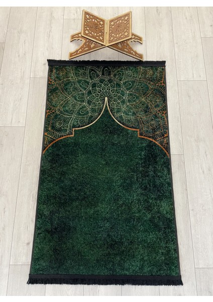 Seccade Saçaklı (Lateks Taban) 75 x 125 Ebat Yeşil