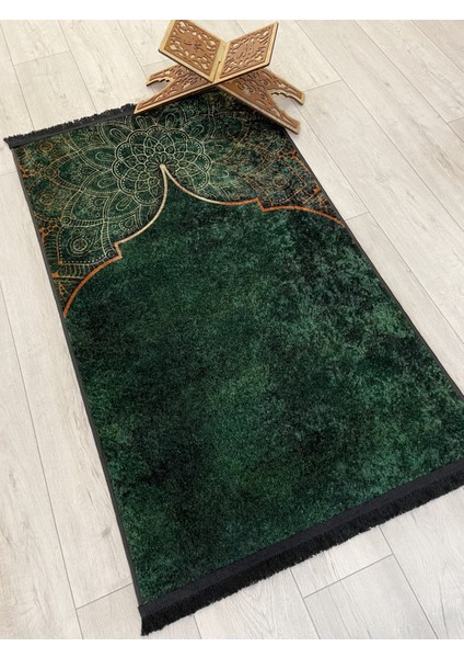 Seccade Saçaklı (Lateks Taban) 75 x 125 Ebat Yeşil