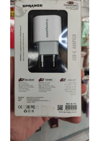 Hiking A41 PT18 18W -27W Usb-A Typc Girişli Şarj Başlık
