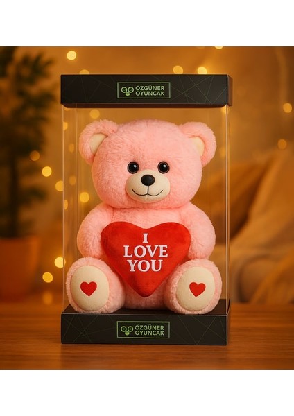 Kutu Içerisinde Sevgiliye Özel Kalpli (I Love You) Yazılı Sevimli Peluş