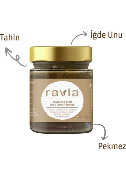 Bravo İğde Unlu Tahin Pekmez Karışımı- 230g