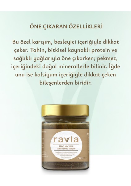 Bravo İğde Unlu Tahin Pekmez Karışımı- 230g