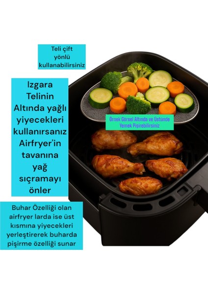 Philips Airfryer Xxl HD9870/20 7.3 Lt Uyumlu Buhar Izgarası ve Yağ Önleyici Aparat