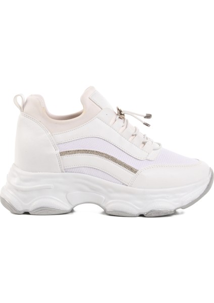 Beyaz Yüksek Taban Kadın Sneaker 6064 Z modelleri