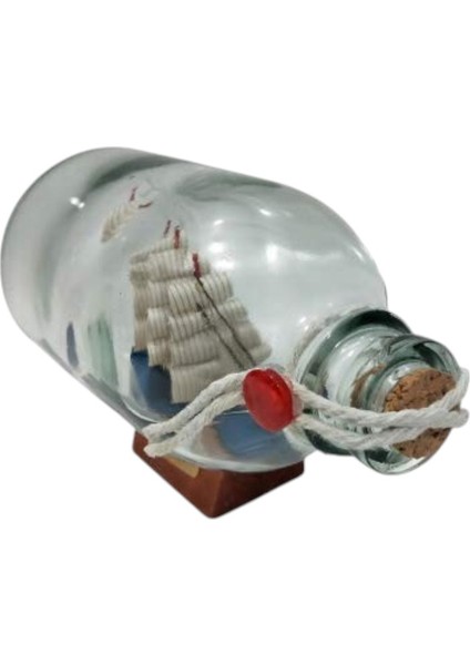 Dekoratif Cam Şişe Içinde Gemi Maketi – 11 x 6,5 cm