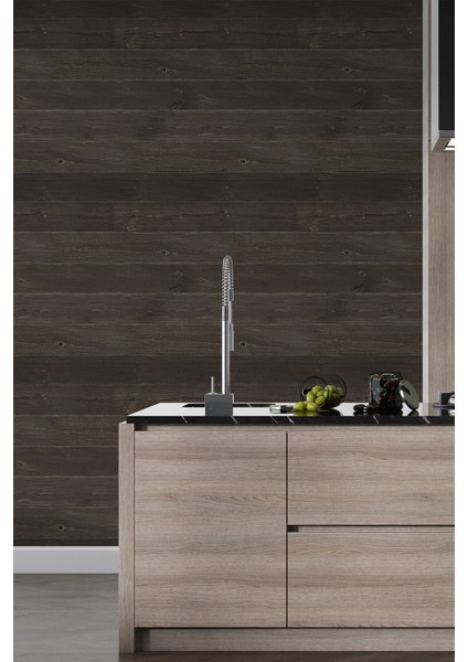 Ahşap Desenli Kendinden Yapışkanlı Duvar Kağıdı, Dıy Duvar Kağıdı, Mutfak Duvar Kağıdı