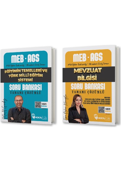 2025 Meb-Ags Eğitimin Temelleri ( Mevlüt Gündüz ) Soru Bankası - Mevzuat Bilgisi Soru Bankası 2 Li Set