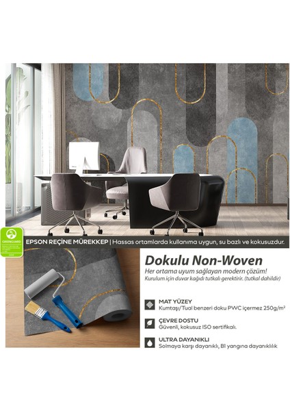 Modern Soyut Geometrik Duvar Kağıdı, Salon Duvar Kağıdı, Ofis Için Duvar Kağıdı