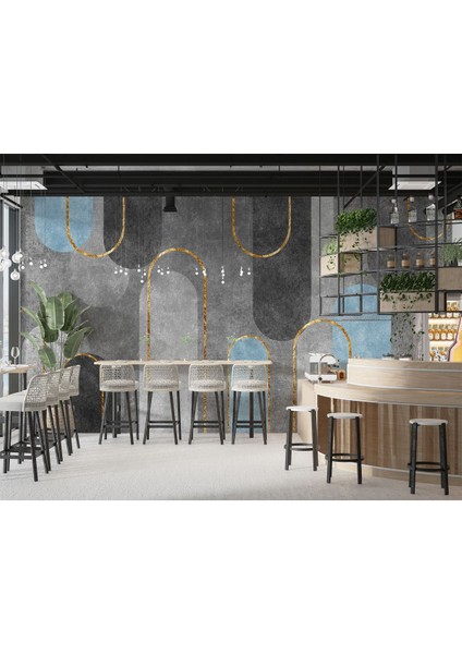 Modern Soyut Geometrik Duvar Kağıdı, Salon Duvar Kağıdı, Ofis Için Duvar Kağıdı