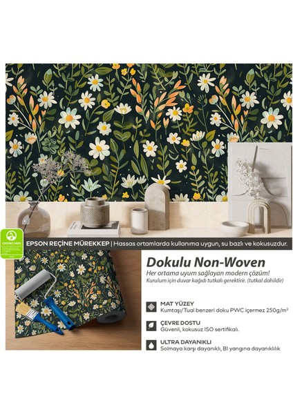 Papatyalar Duvar Kağıdı, Yatak Odası Duvar Kağıdı, Salon Duvar Kağıdı, Cafe Duvar Kağıdı fiyatları