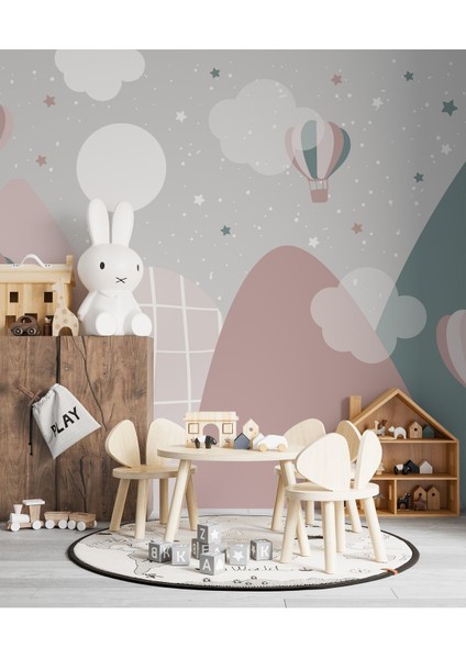 Kendinden Yapışkanlı Pastel Tonlarda Soyut Manzara Bebek Çocuk Odası Duvar Kağıdı fırsatları