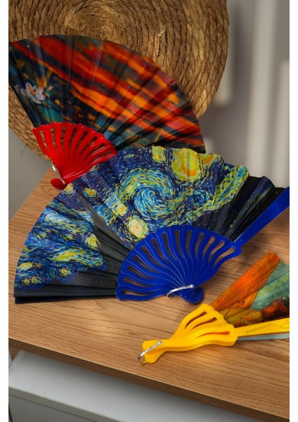 Van Gogh Tablosu Yelpaze Seti | Dekoratif | Hediyelik |