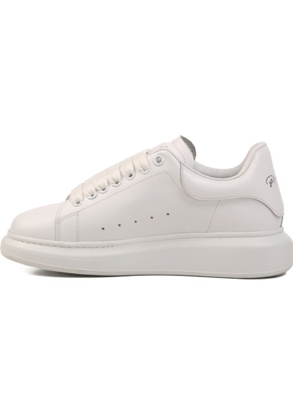 Beyaz Hakiki Deri Erkek Sneaker Premium 02028 M fiyatları