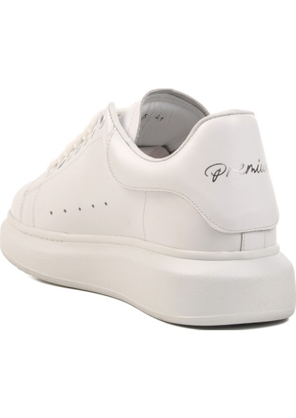 Beyaz Hakiki Deri Erkek Sneaker Premium 02028 M fırsatları