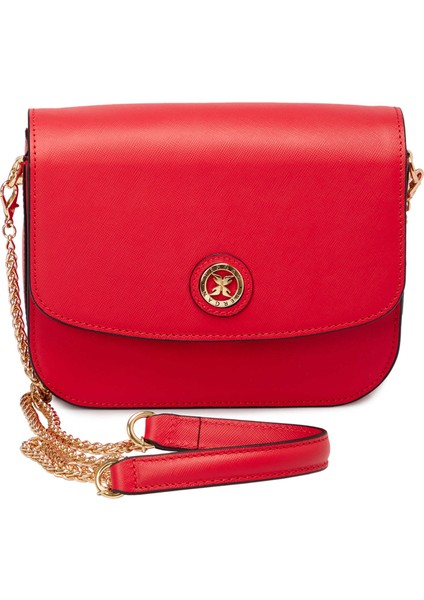 Kırmızı Hakiki Deri Kadın Çapraz Askılı Çanta - S24K1BC79933-S7U