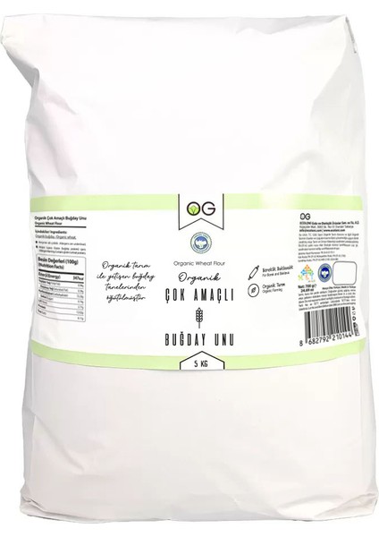 Organik Çok Amaçlı Buğday Unu 5 kg