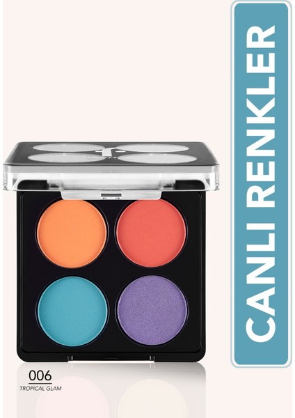 Color Palette Ince Yapılı & Mat Bitişli/ışıltılı 4'lü Göz Farı Paleti