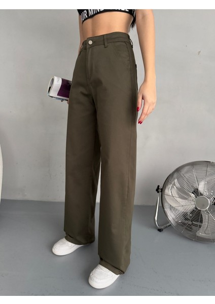 Kadın Yüksek Bel Likralı Esnek Geniş Paça Palazzo Pantolon fiyatları