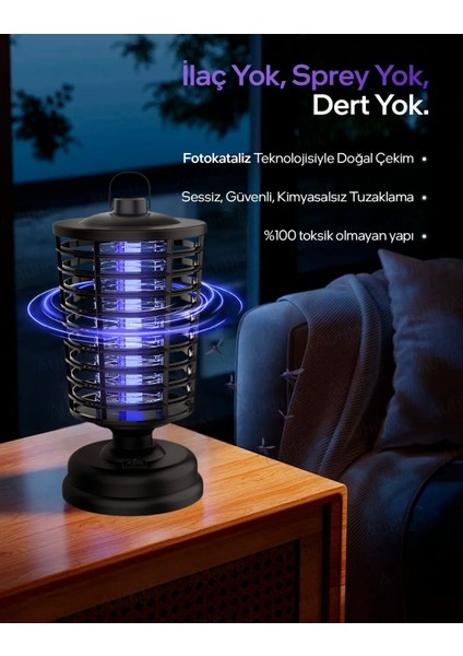 Roseteknoloji 3.6-4W, 600-800V Askılı ,kokusuz,sessiz Cız Sivrisinek Öldürücü
