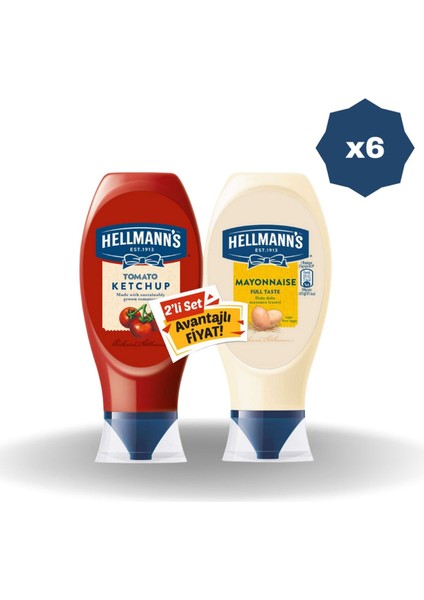 Hellman's Ketçap&mayonez 845 gr x 6 Adet
