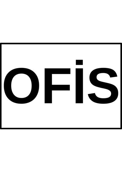 25 x 17,5 cm Ofis Kapı Levhası 3 mm Dekota ( Forex ) Üzerine Folyo Baskı