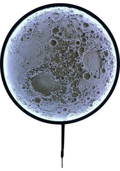 Lunar Crater 3D Ay Lamba - 30 cm Duvar Tipi Aydınlatma