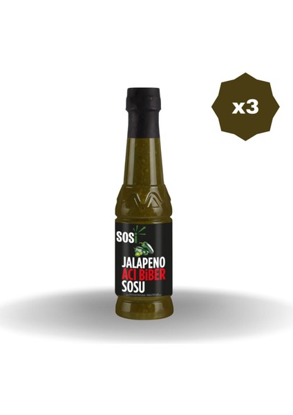 Jalapeno Biber Sosu 350 ml - (3 Adet)