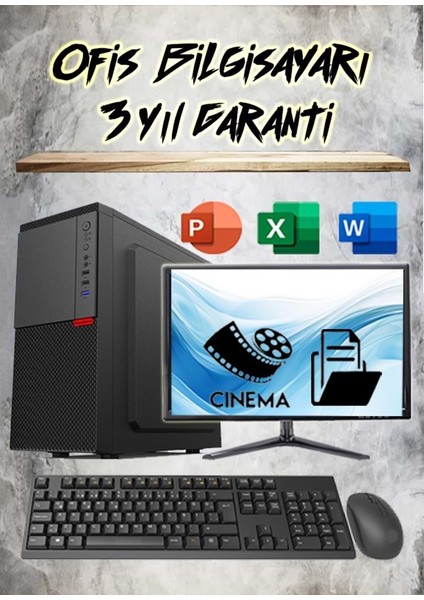 Alara Intel® Core-I3 3.90GHZ 32GB Ram 240GB SSD 250GB HDD 19" Monitör Takımbilgisayarı