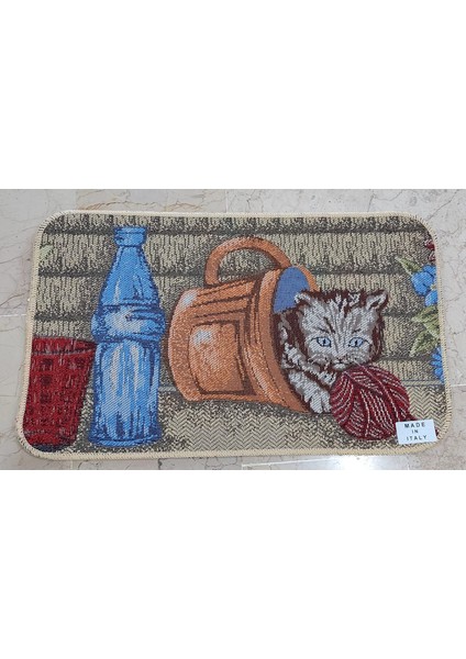 Home Tapetto Mutfak Paspas 50X80CM Vazo Kedi Bej Dekoratif Halı Kilim Tezgah Ön Balkon Giriş 1 Adet