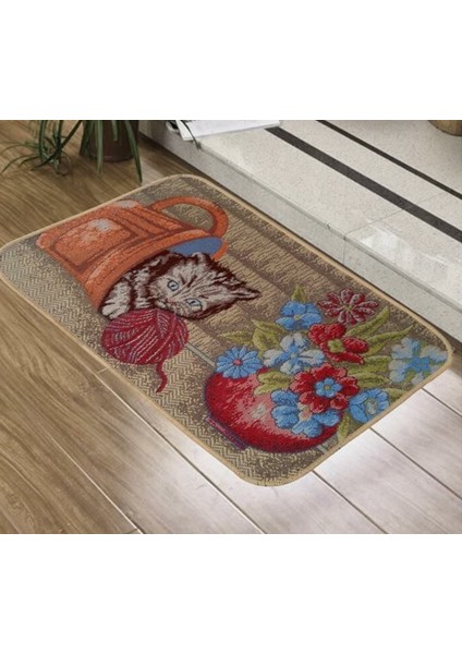 Home Tapetto Mutfak Paspas 50X80CM Vazo Kedi Bej Dekoratif Halı Kilim Tezgah Ön Balkon Giriş 1 Adet fiyatları