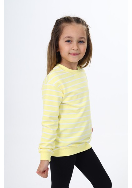 Kız Çocuk Çizgili Sweatshirt indirimleri