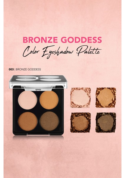Color Palette Ince Yapılı & Mat Bitişli/ışıltılı 4'lü Göz Farı Paleti
