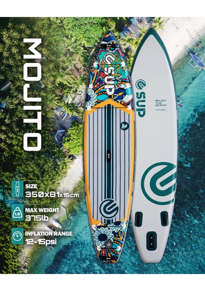 Suplimanı 350X81X15 Supboard Paddle Board Şişme Sörf Tahtası Tam Set Sup Board