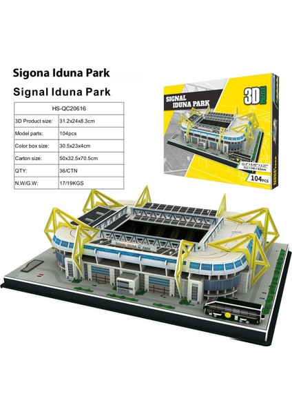 3D Üç Boyutlu Bulmaca Futbol Sahası Modeli Real Madrid Dünya Kupası Dıy Bulmaca Bina Stadyumu Oyuncak (Yurt Dışından)