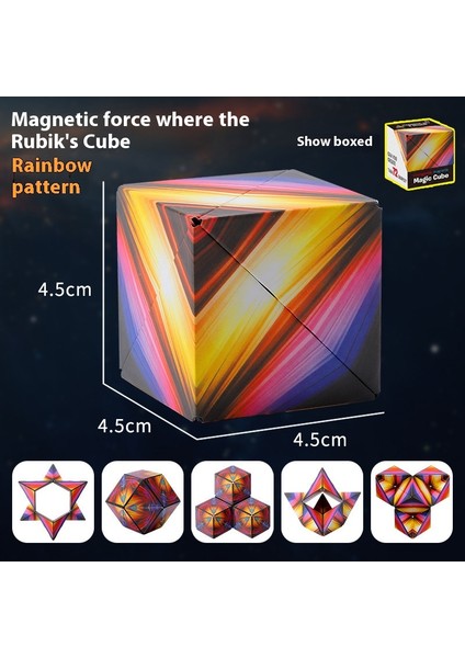 Çeşitli Geometri Manyetik Rubik Küp Akıllı 3D Çocuk Eğitici Oyuncak (Yurt Dışından)